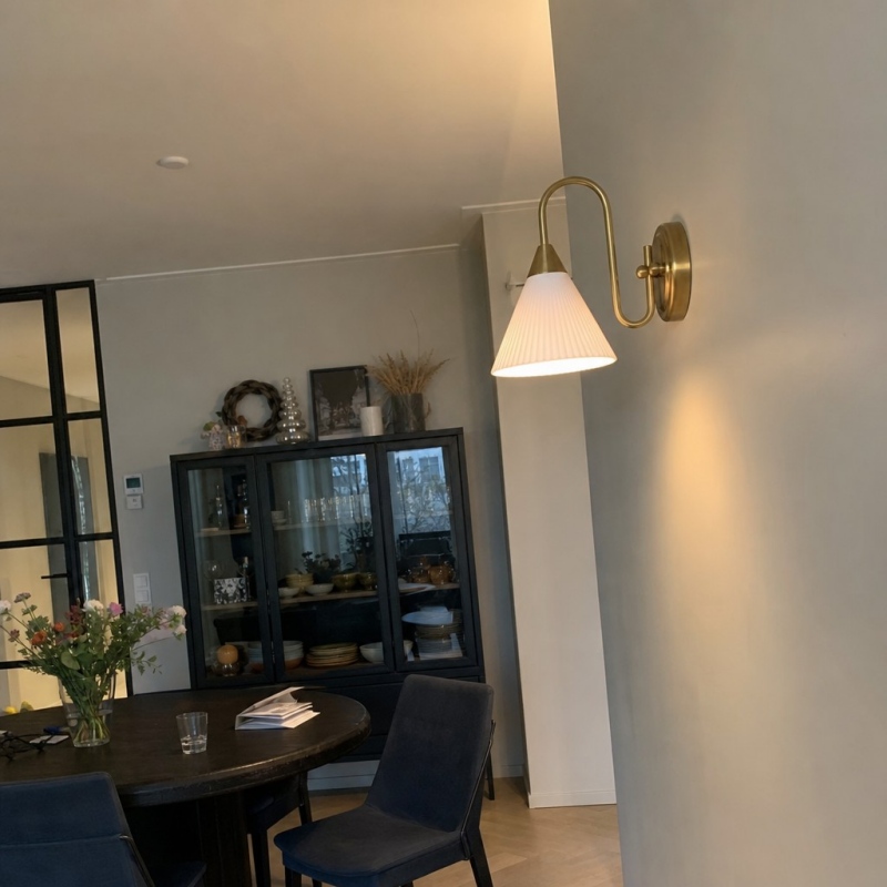 Customer photo of the lit wall lamp