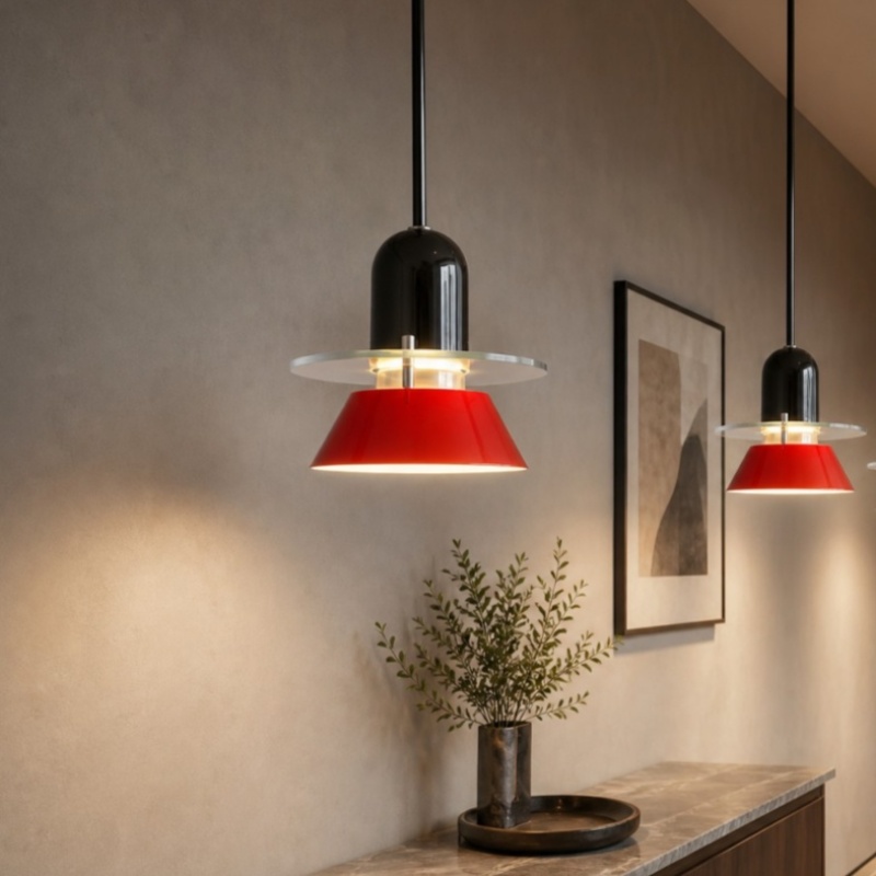 Moxellan pendant lights in a hallway vignette