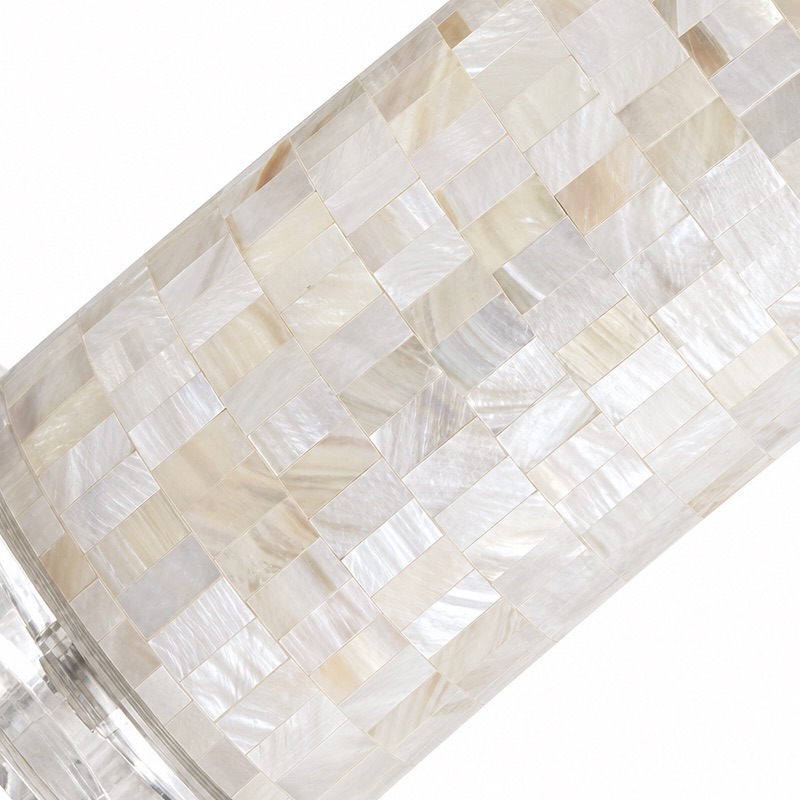 Close view of shell mica lamp texture