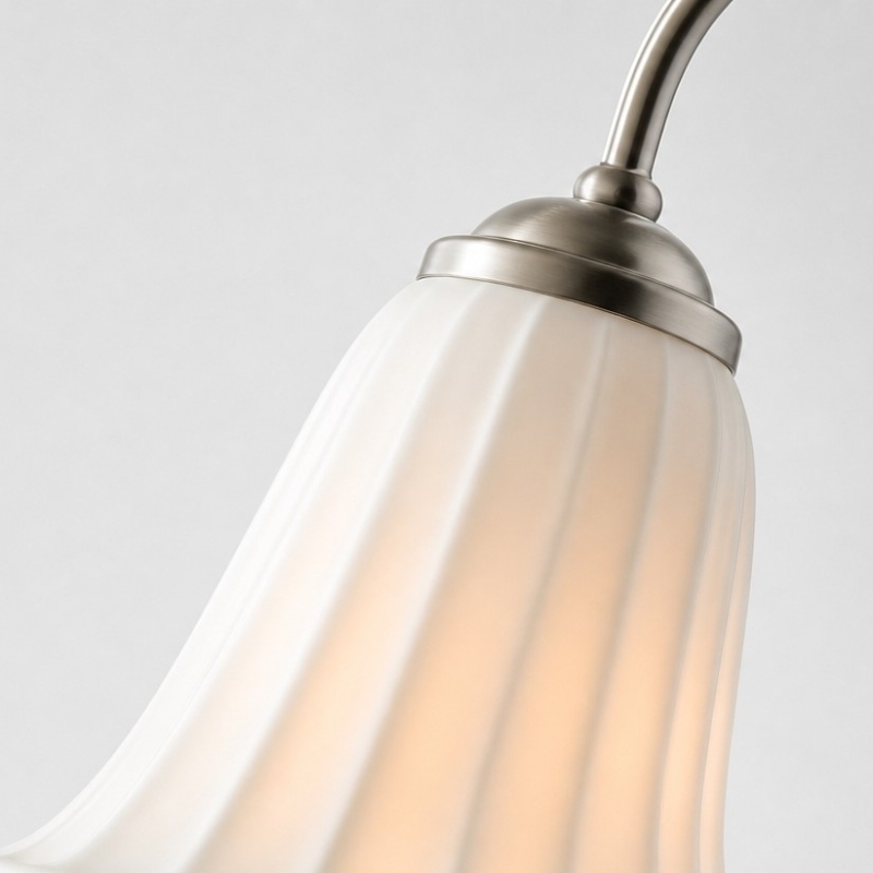 Close-up of the calla lily lamp shade