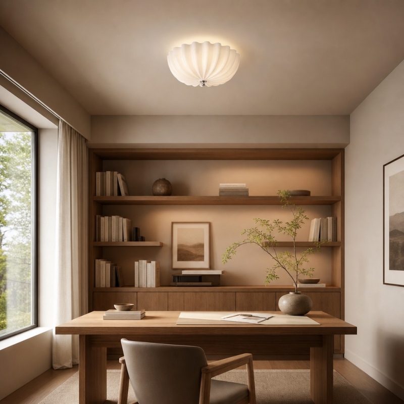Durnic ceiling light in a warm room setting