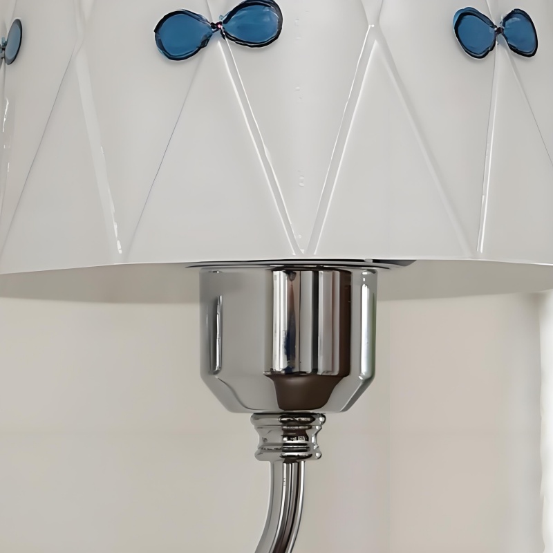 Close view of the lamp shade and socket detail