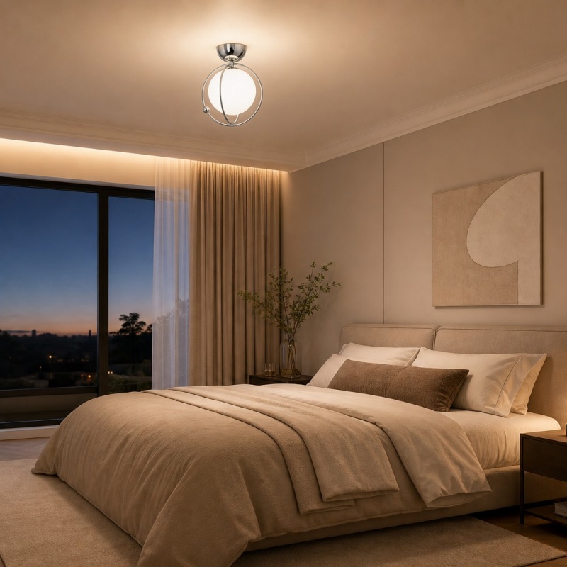 Kallera Planet Ceiling Light in a bedroom
