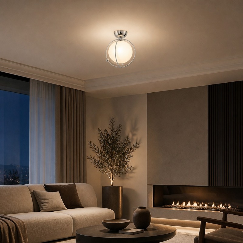 Kallera Planet Ceiling Light in a warm living space