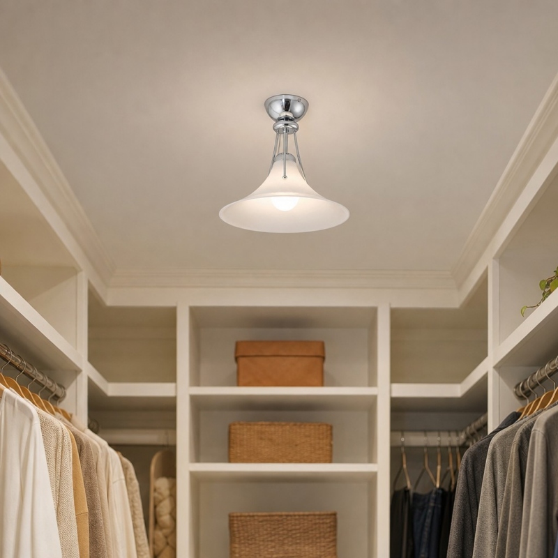 Kallera Magnolia ceiling light in a cloakroom