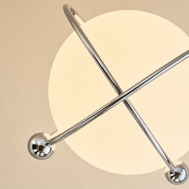 Close-up of the planet ceiling light orbit frame