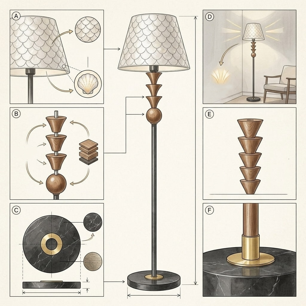 Micahell geometric design and structure diagram