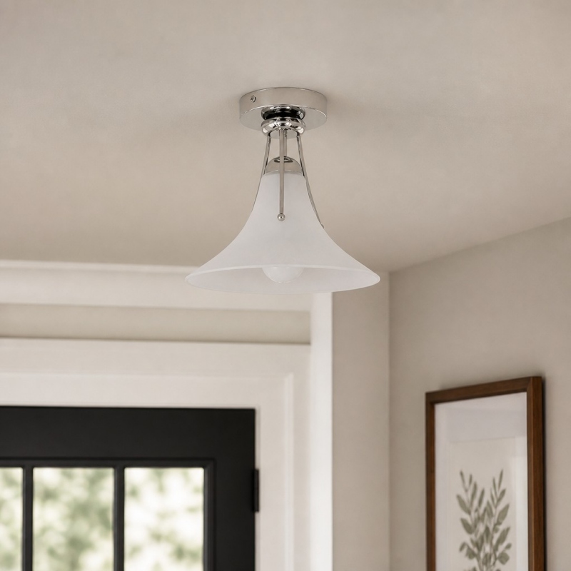 Kallera ceiling lamp room scene before purchase note