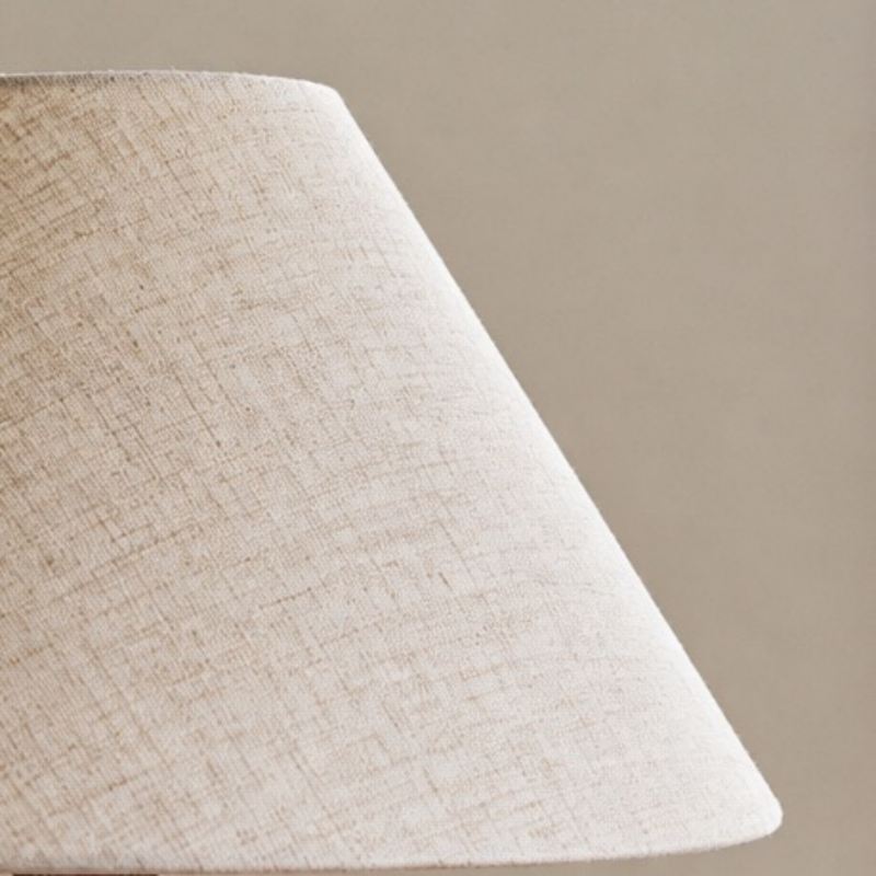 Close view of the fabric lampshade texture