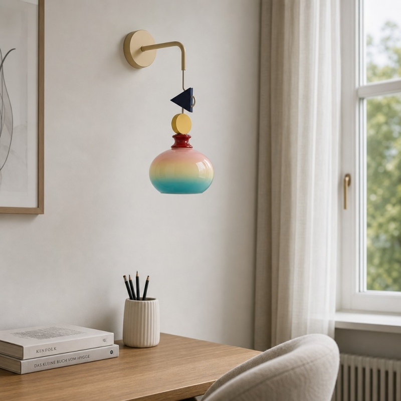 Javina wall lamp beside a window