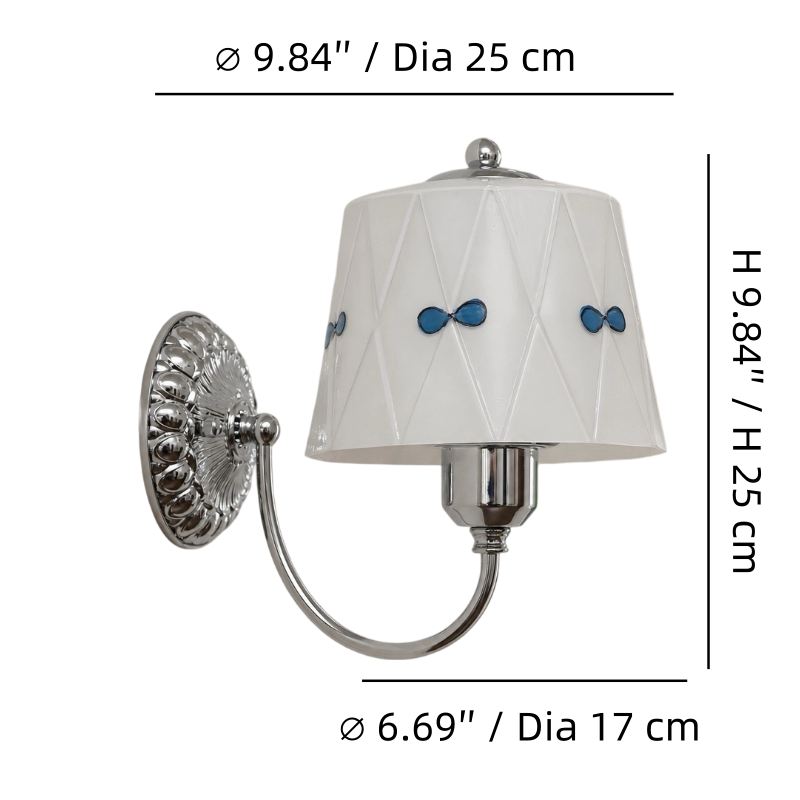 Billa wall lamp dimensions diagram