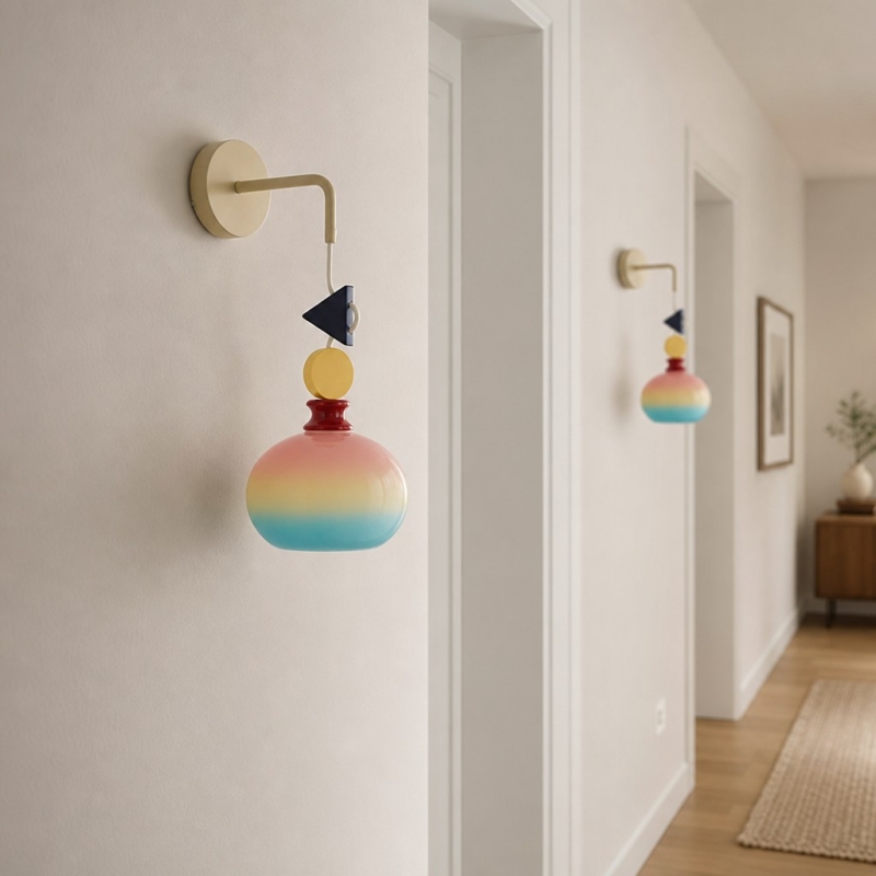 Javina wall lamp in a corridor