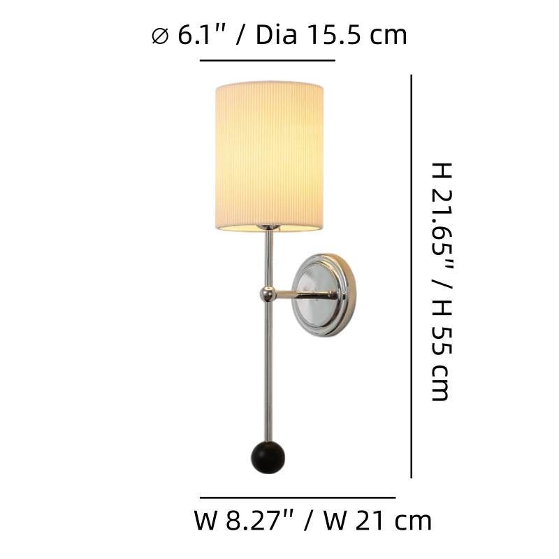 Cumoris wall lamp size diagram