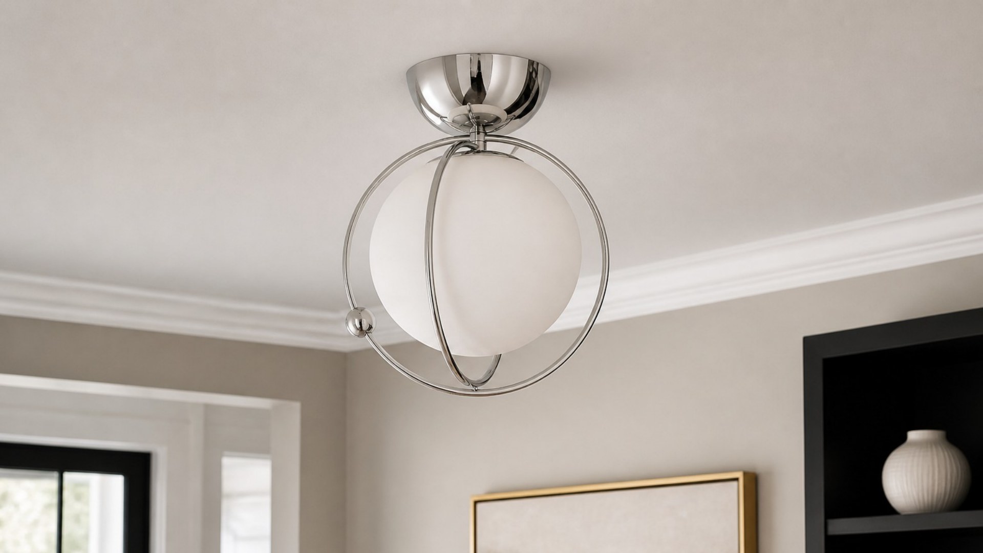 Kallera Planet Ceiling Light installed in an interior room