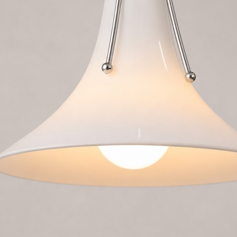 Close-up of the Kallera magnolia glass shade