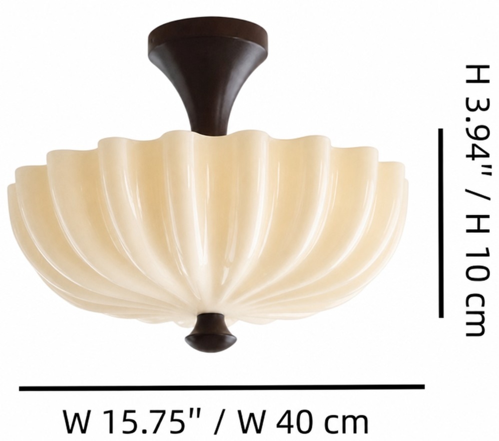 Durnic ceiling light size diagram