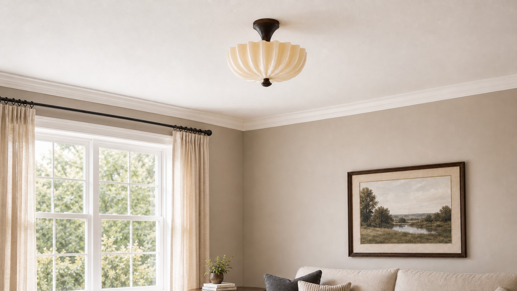 Durnic ceiling light room scene for multi-piece pricing