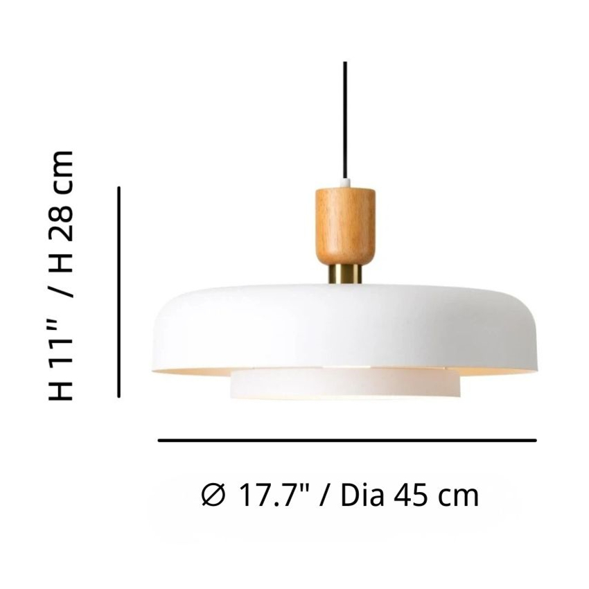 Pendant light size diagram