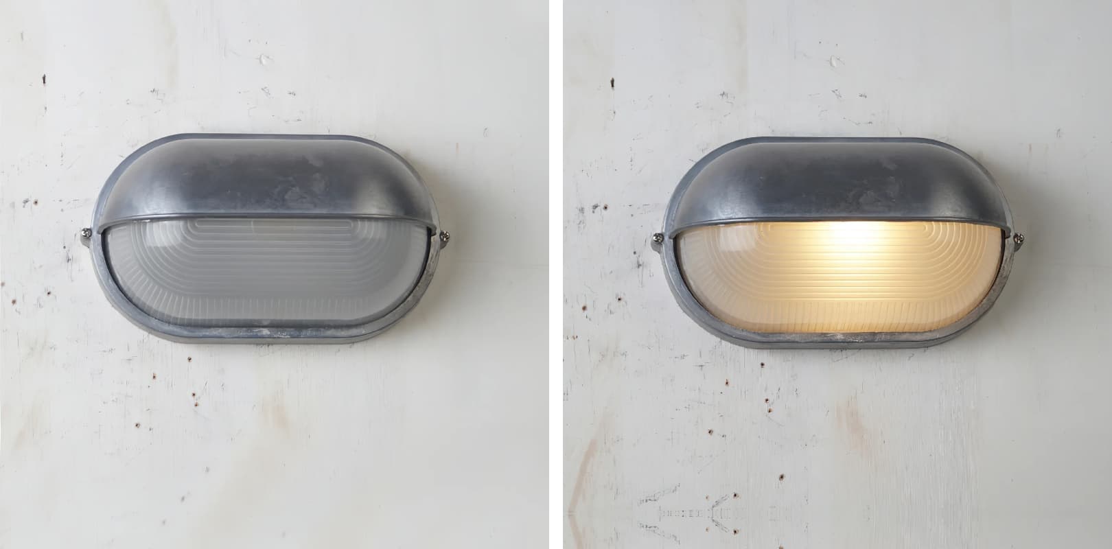 Docka switch light comparison showing the light off and on