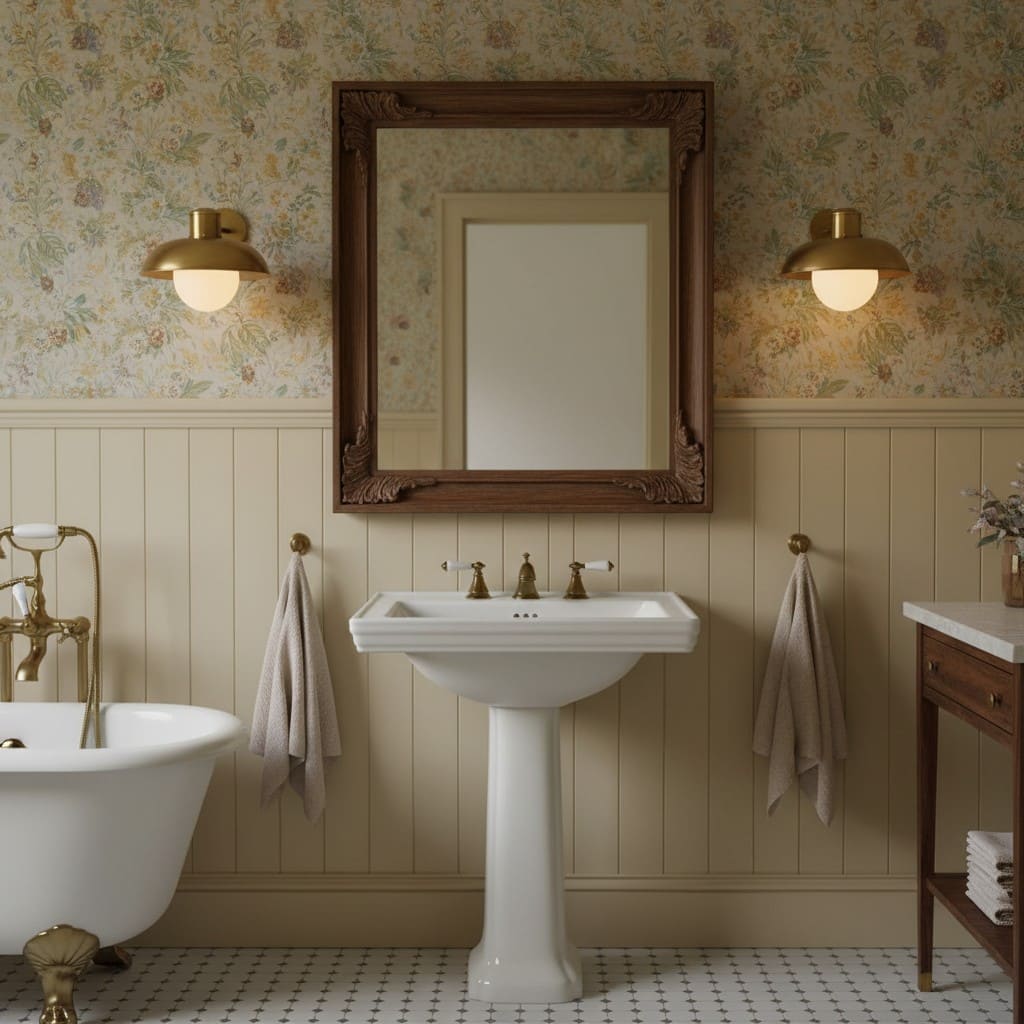 Cordax wall lamp used beside a bathroom mirror