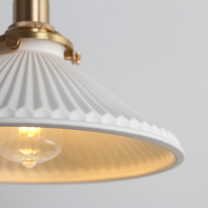 Modern Ceramics Pleated Light Collection For Dining Room