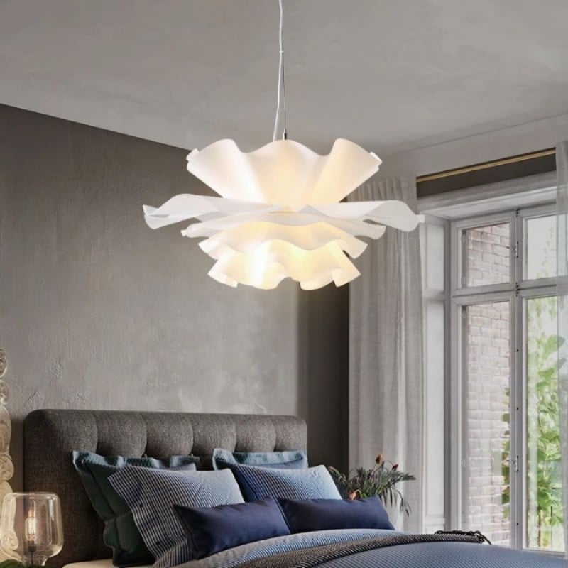 Nordic White Lotus Flower Pendant Light S30
