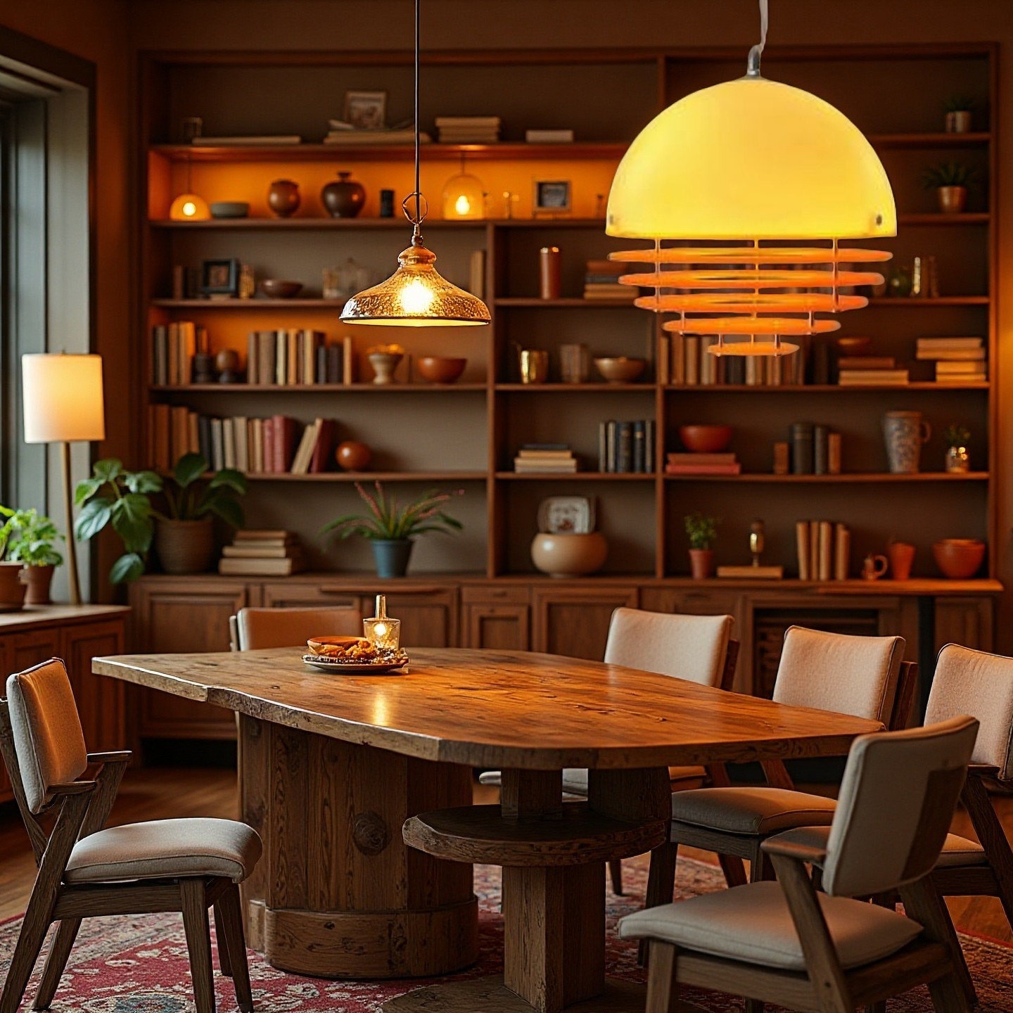 サンセットペンダントライト – ガラスとアクリルを使用した