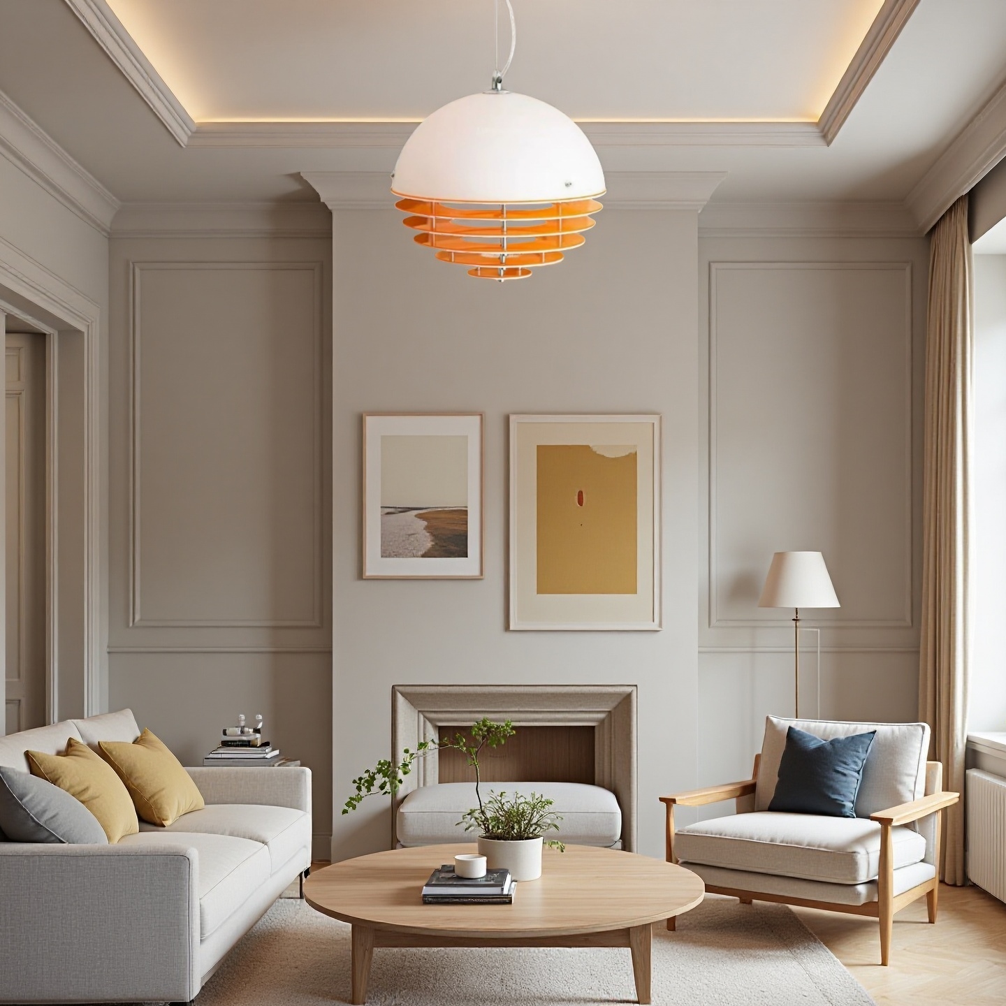 Sunset Pendant Light in a bright living room