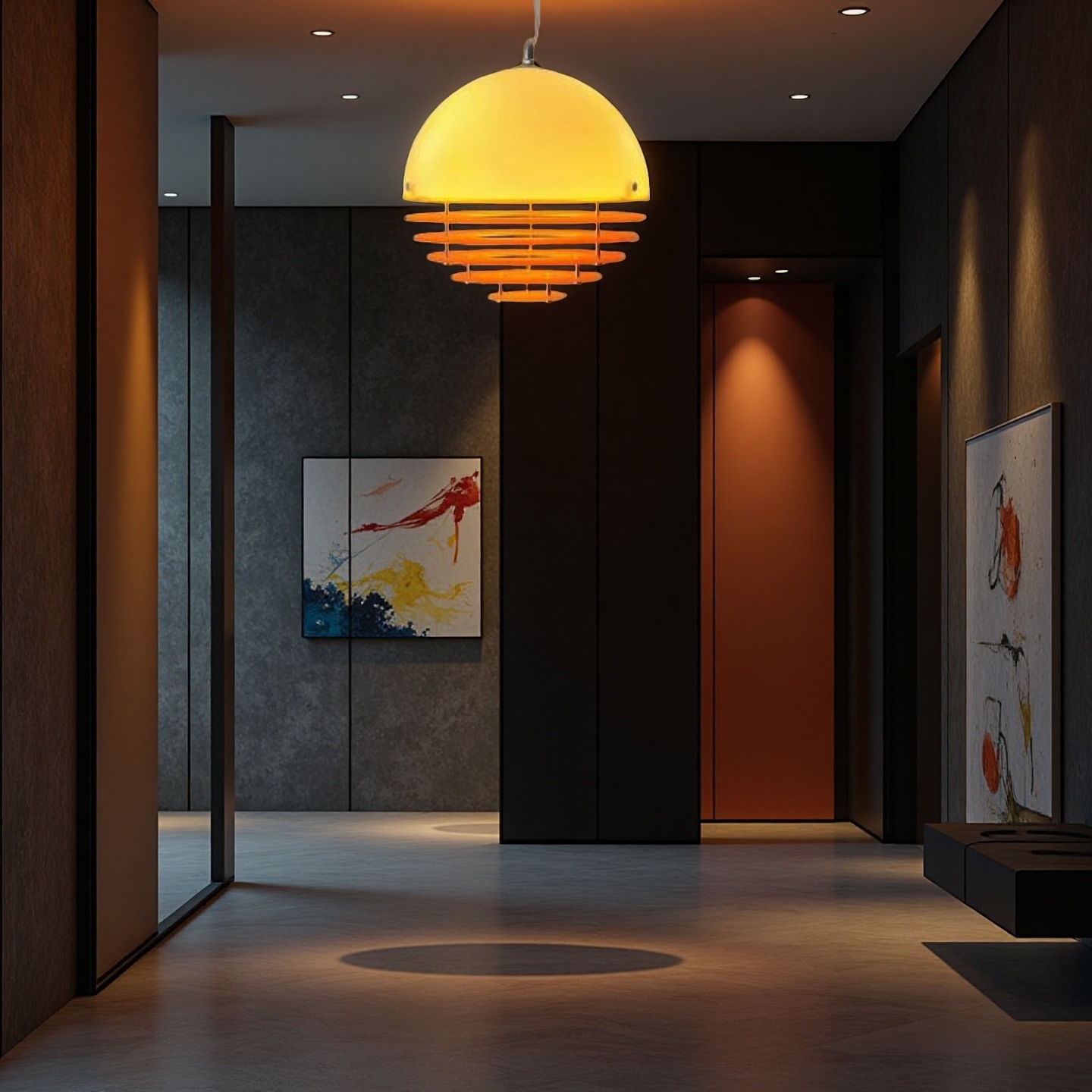 Sunset Pendant Light in an entryway