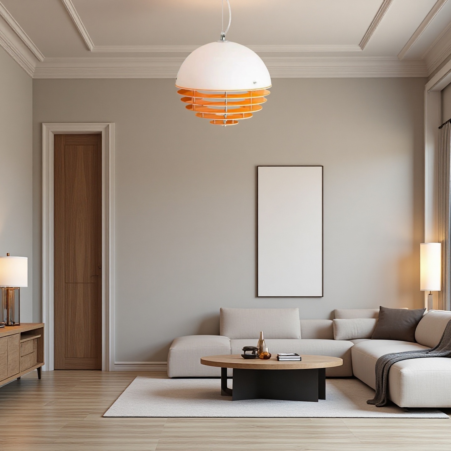 Sunset Pendant Light above a sofa area