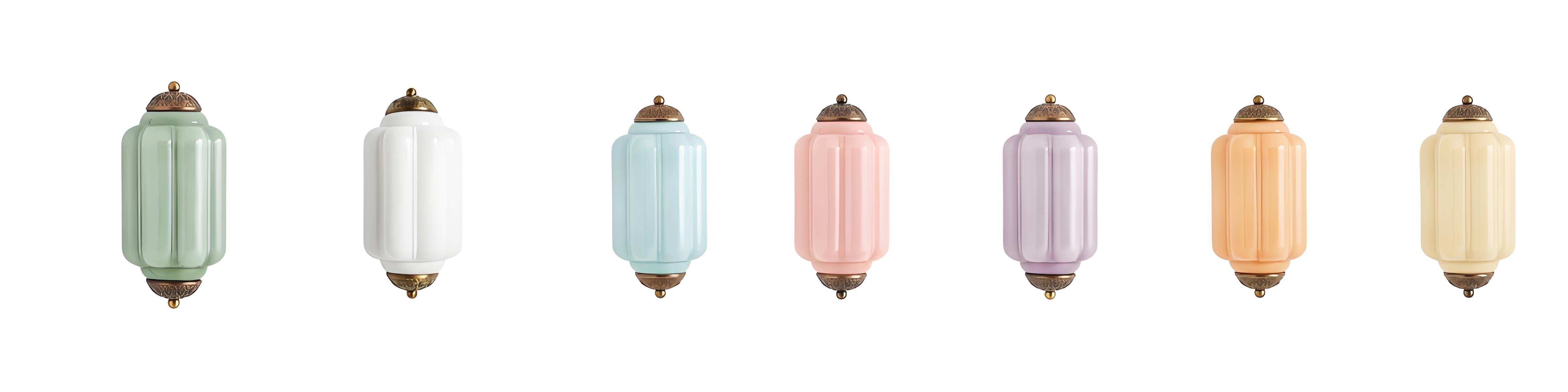 Eloise wall light colour options with brass finish
