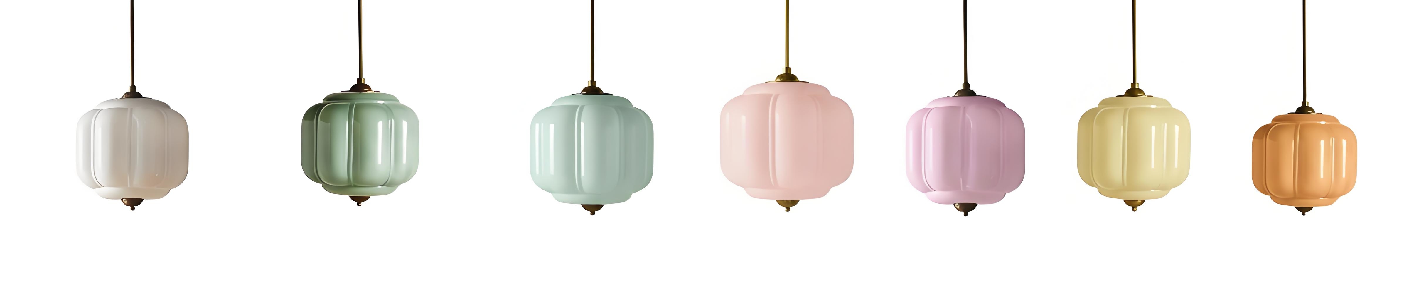Eloise pendant colour options with brass finish