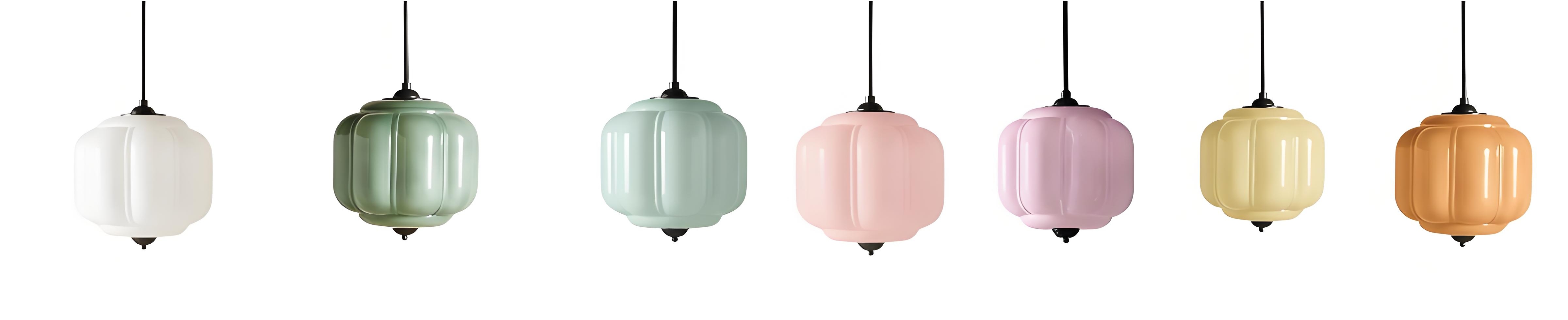 Eloise pendant colour options with black finish