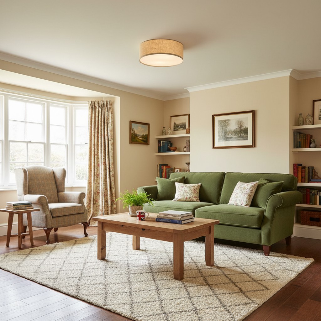 Dumora light scene display with sofa
