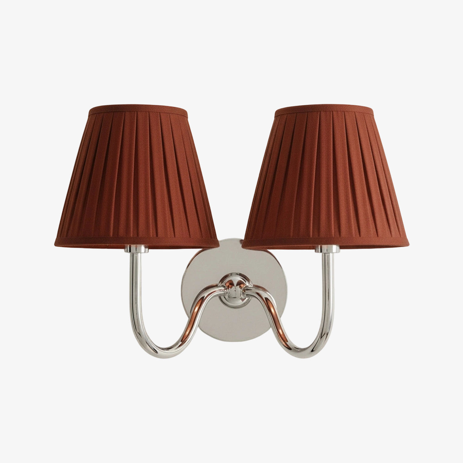Pleated shade wall sconce product