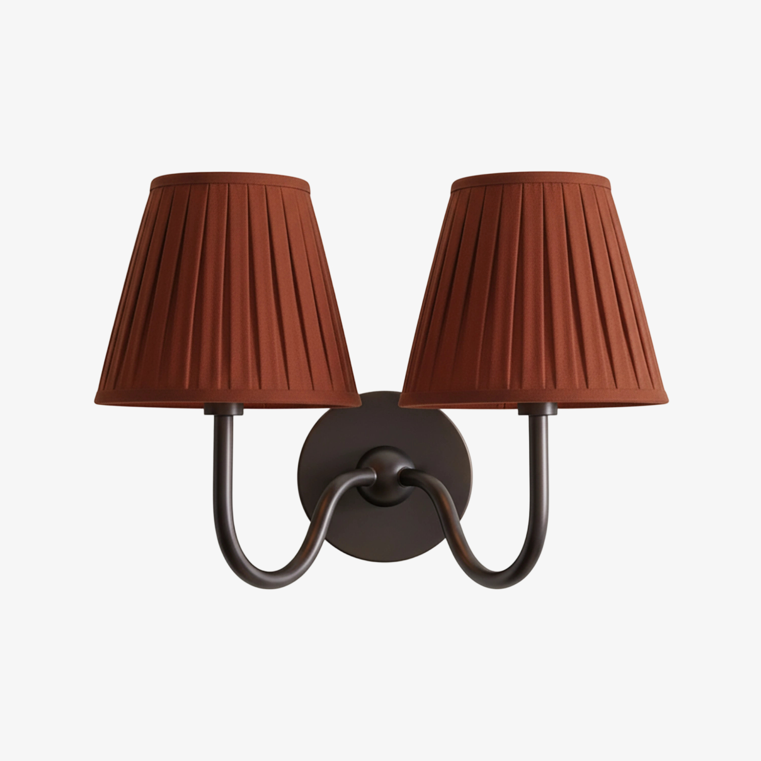 Pleated shade sconce detail