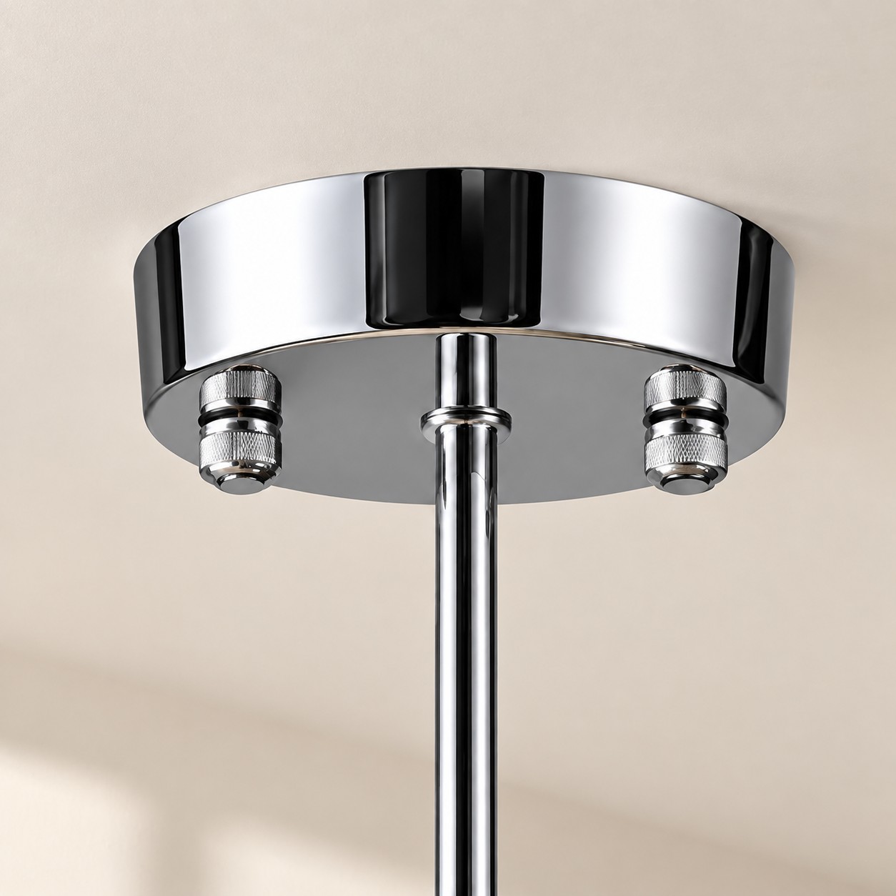 Bauvia Round Glass Ceiling Light: Brass-Finished Mount — A natural perspective