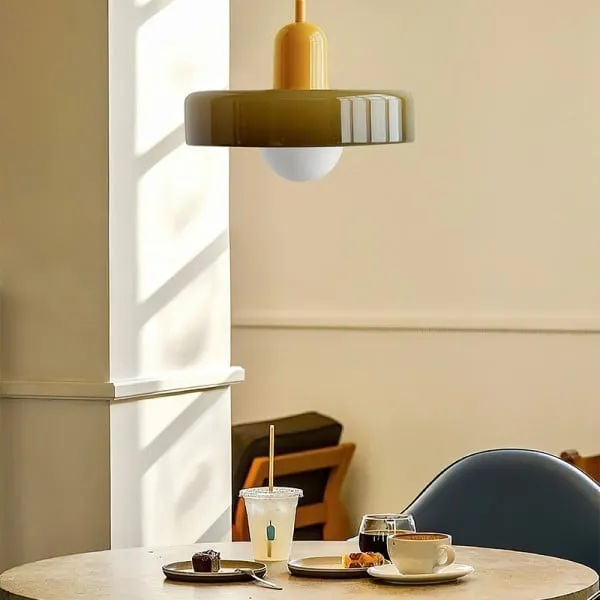 Morandi Disc Orb Glass Pendant Lamp S8