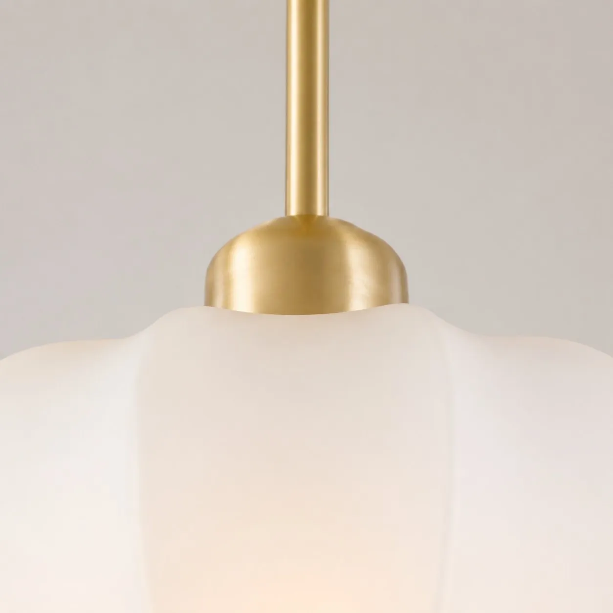 Detail: brass holder and glass joint
