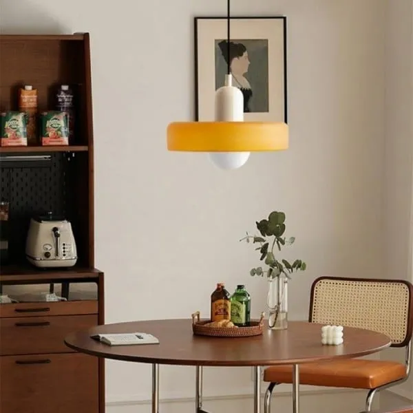 Morandi Disc Orb Glass Pendant Lamp S8
