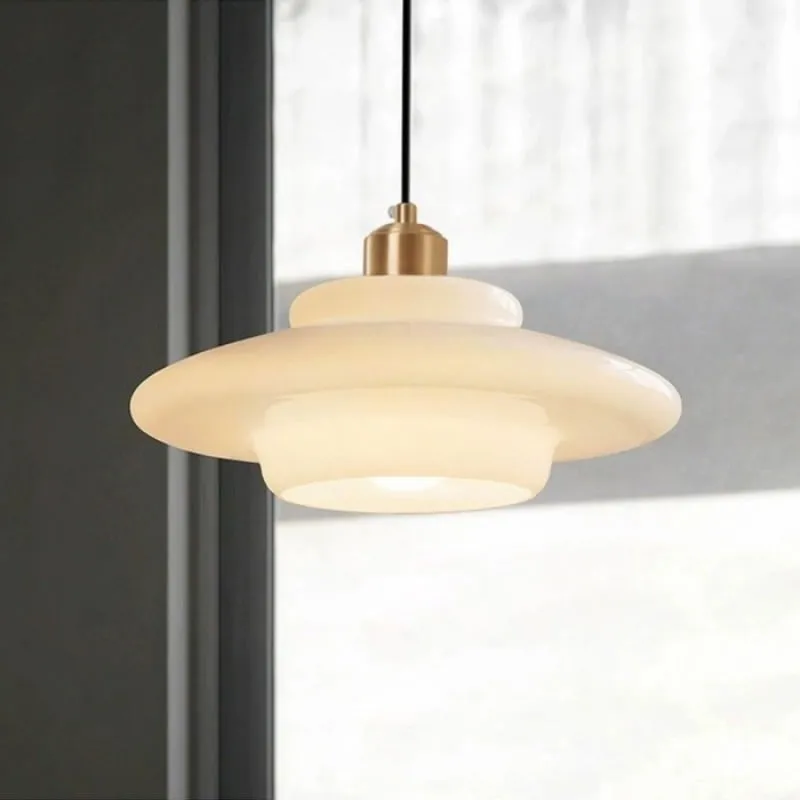 Art Deco Opal Glass Pendant Light S45