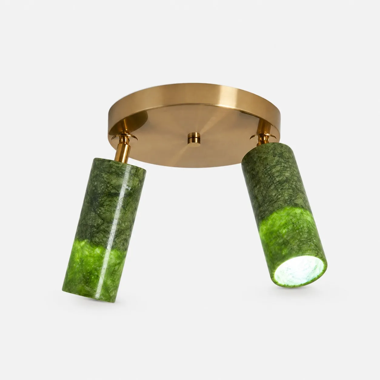 W-3433 natural jade flush mount ceiling light image 3