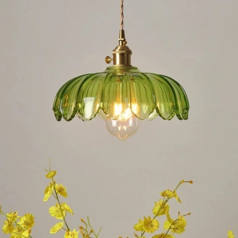 Retro Rustic Petal Buds Glass Pendant Lamp S40