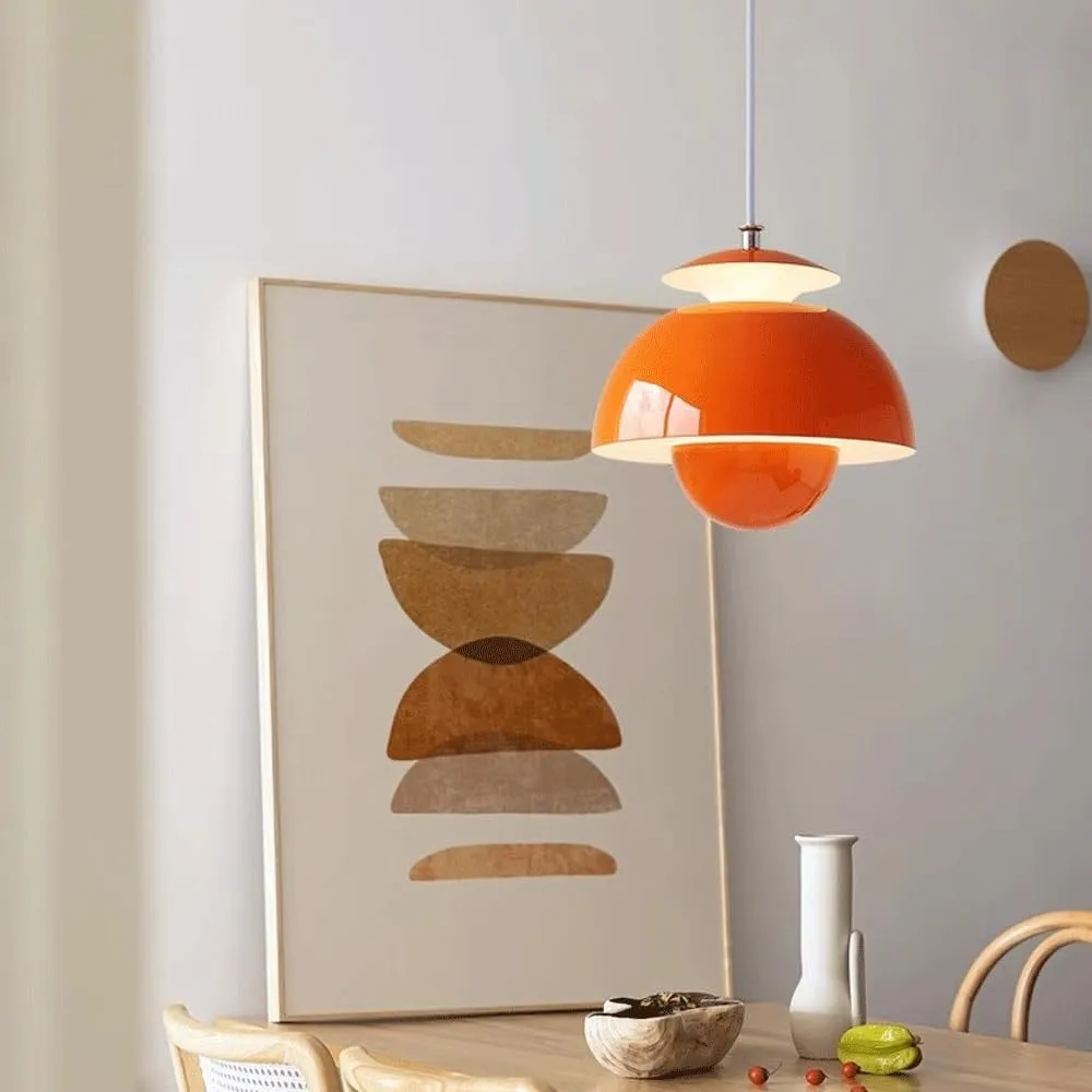 Macaron Flower Bud Metal Pendant Lamp S33