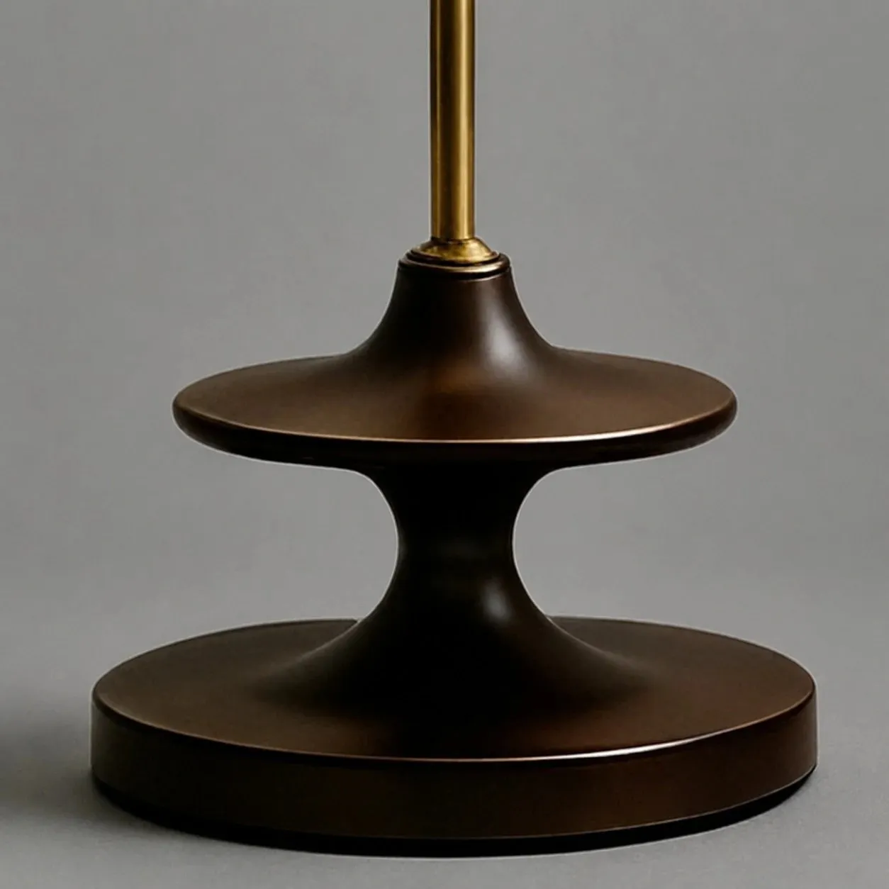 Weighted round base and turned metal detail