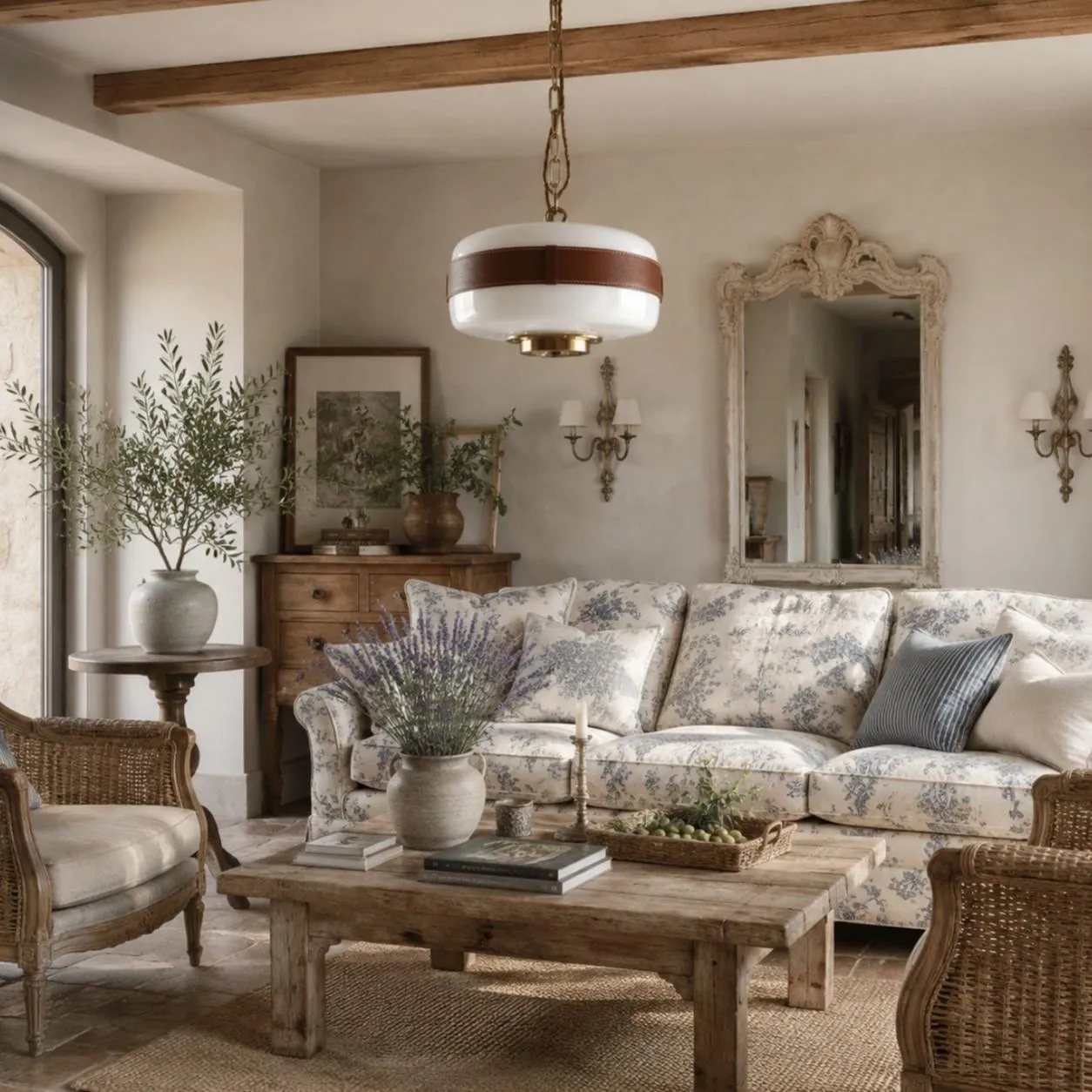 Vintage glass pendant light with warm ambience