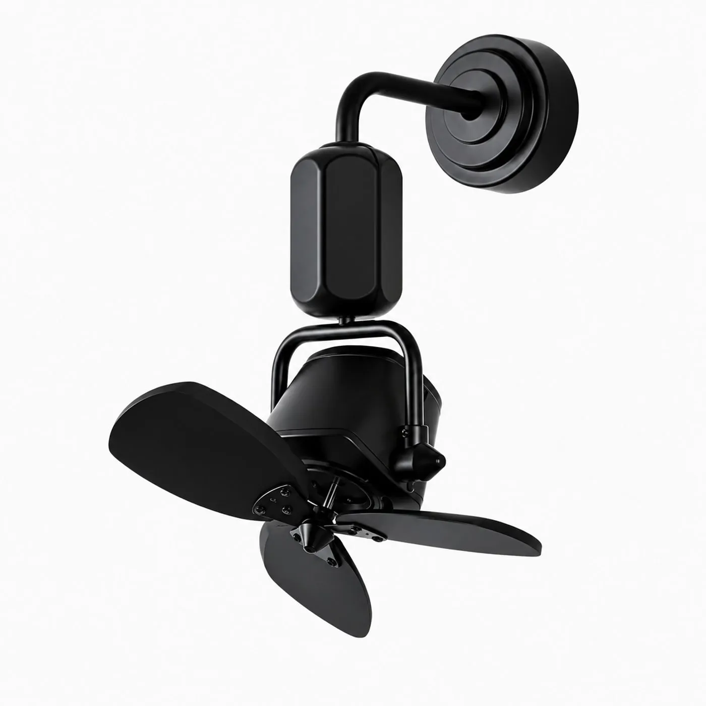 Adjustable compact fan in black