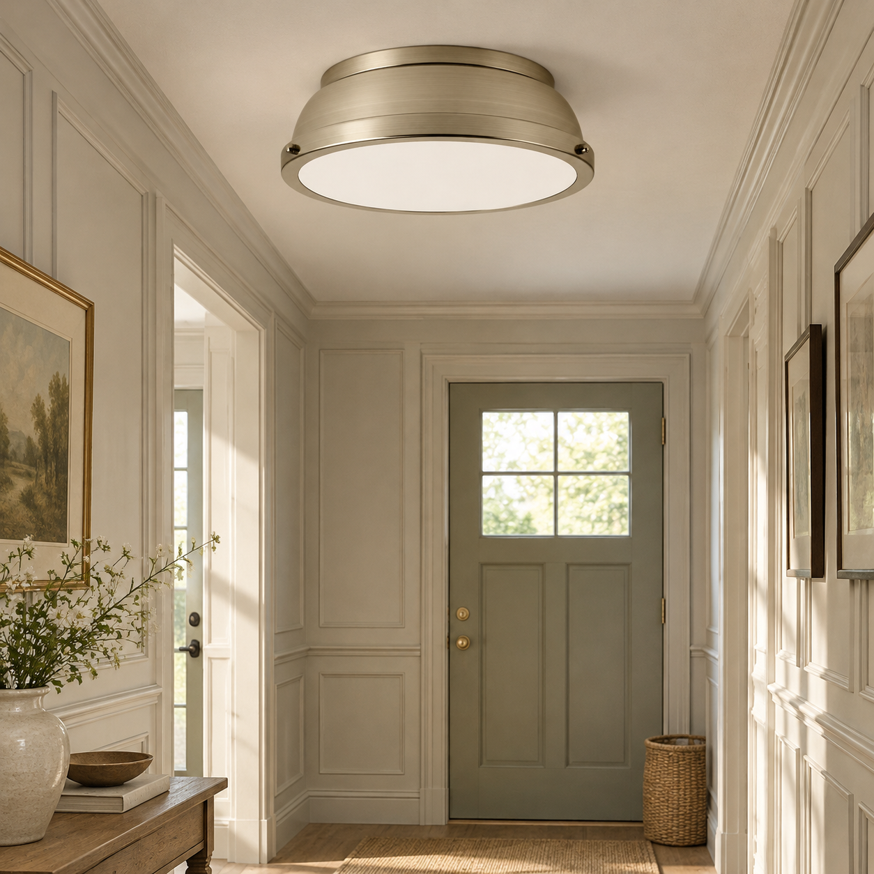 Frosted Diffuser — Textured Dome Ceiling Light — A natural perspective - New2609-1024494 interior scene