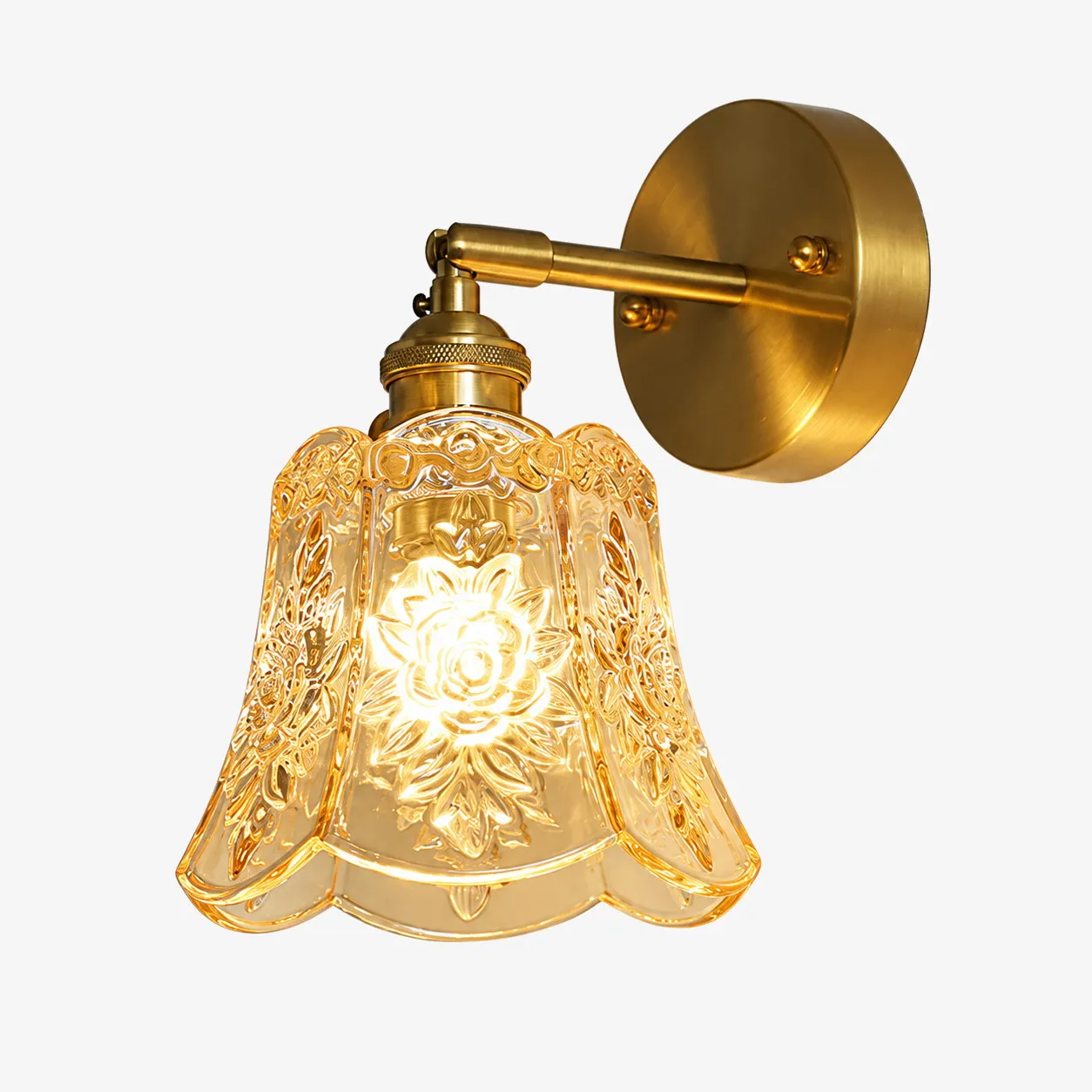 Amber Carved Floral
