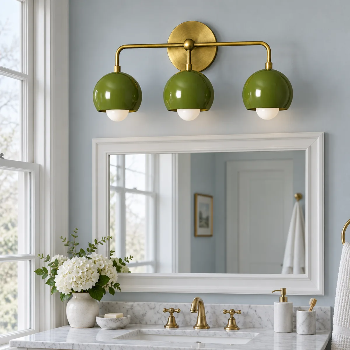 A Quiet Three-Shade Bar for the Mirror